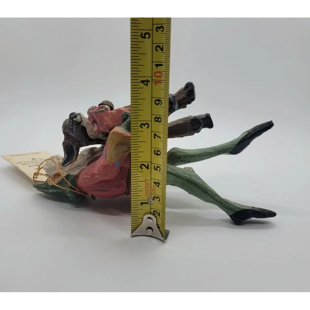 VTG House of Hatten Denise‎ Calla Santa Deer Enchanted Forest Christmas Ornament